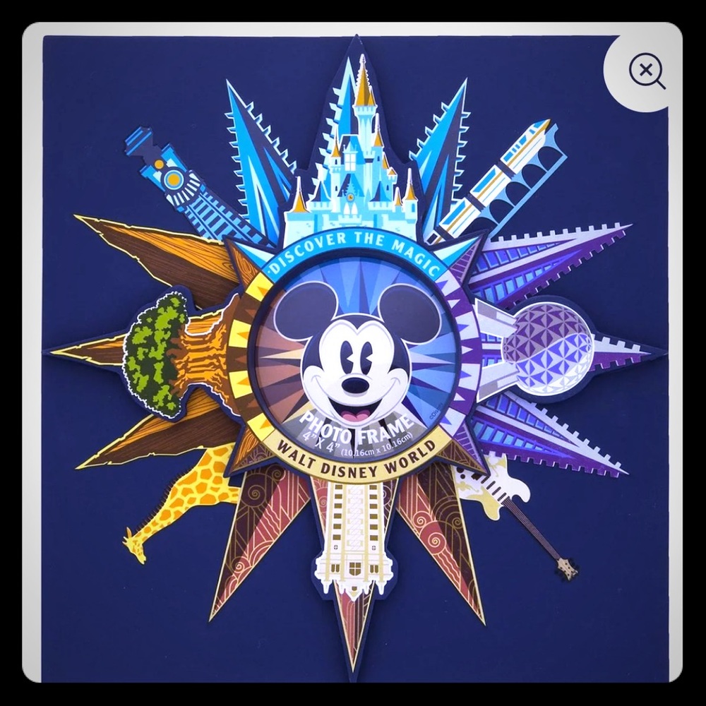 Disney Four Park Picture Frame New In Box